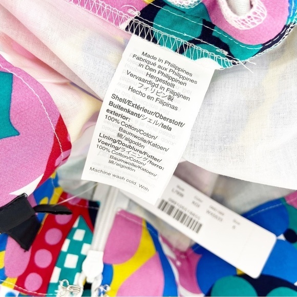 NWT J.Crew Tie-back Tulip Skirt in Ratti® Kaleidoscope Floral Size 6 - Picture 6 of 9